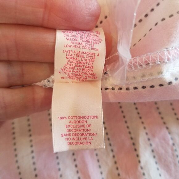 NWOT Victoria’s Secret Pink & White Striped Sleep Shirt Size XS/TP - Picture 9 of 10